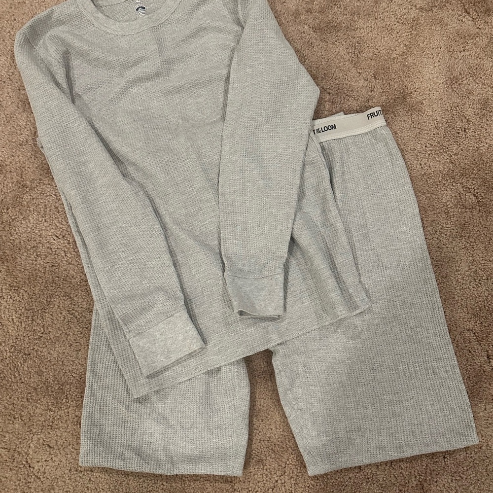 Fruit of the Loom Gray Long Underwear Set